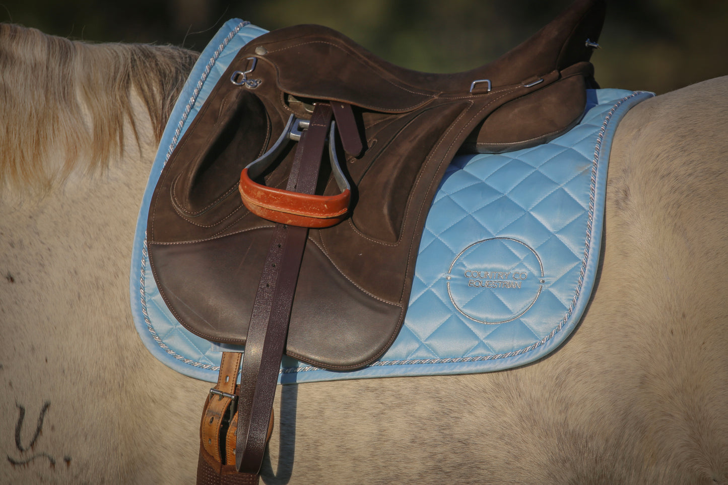 Sky Blue - Satin Saddle Pad