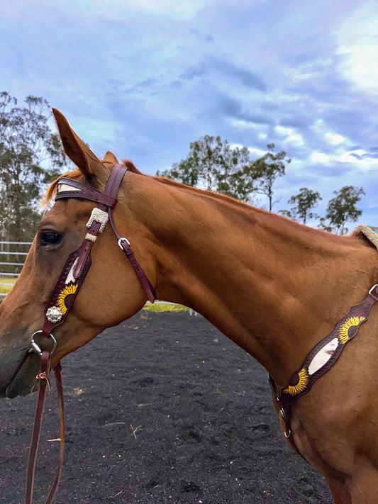 Sunflower Bridle & Breastplate Set