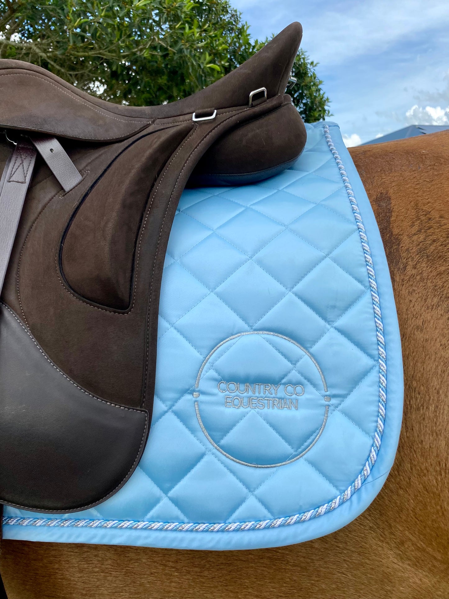 Sky Blue - Satin Saddle Pad