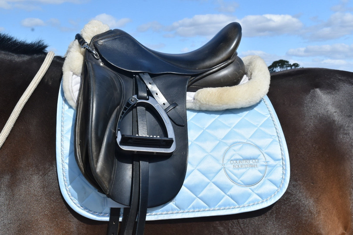 Sky Blue - Satin Saddle Pad