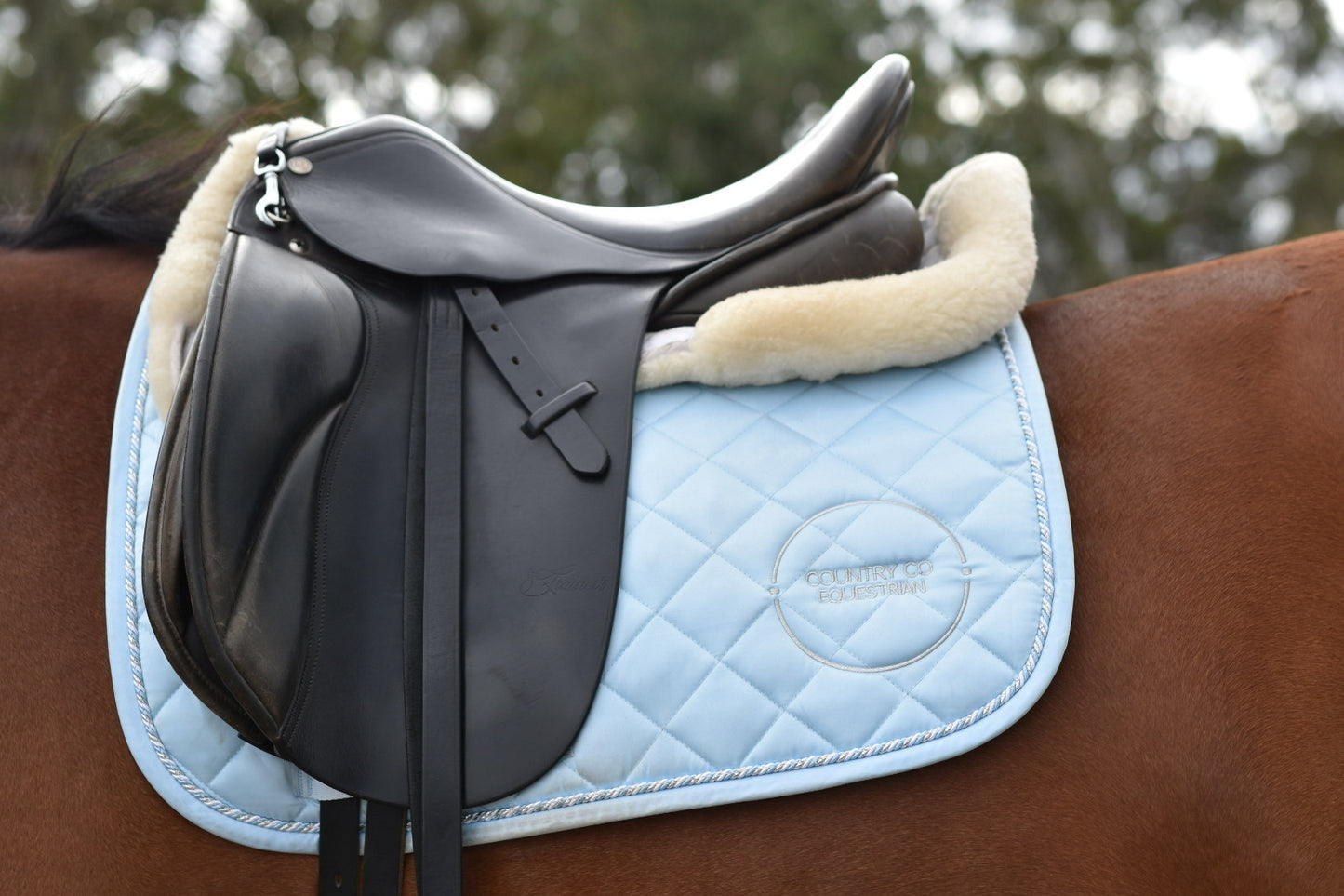 Sky Blue - Satin Saddle Pad